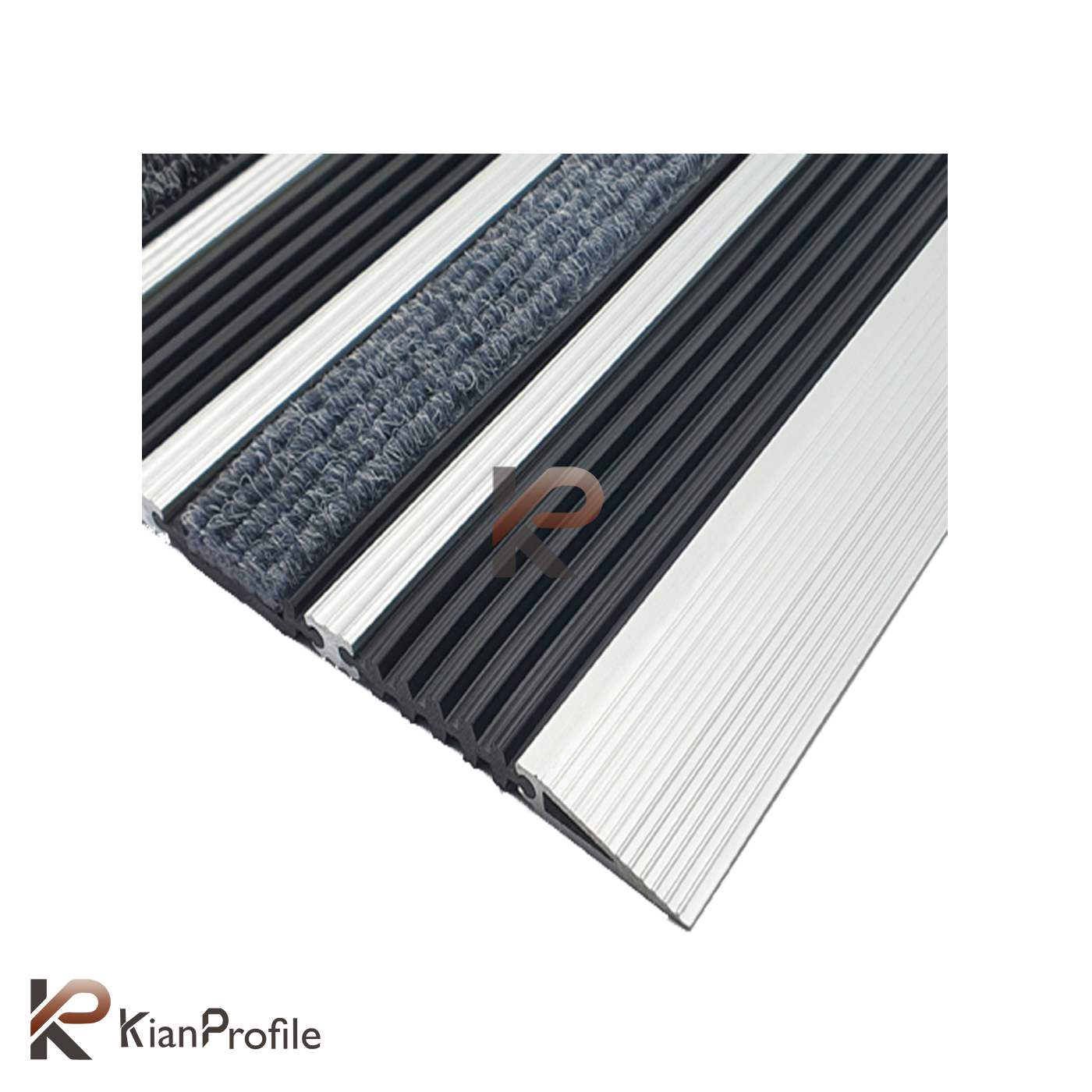 پادری آلومینیومی یک سانتی کد D450 با رویه PVC و موکت