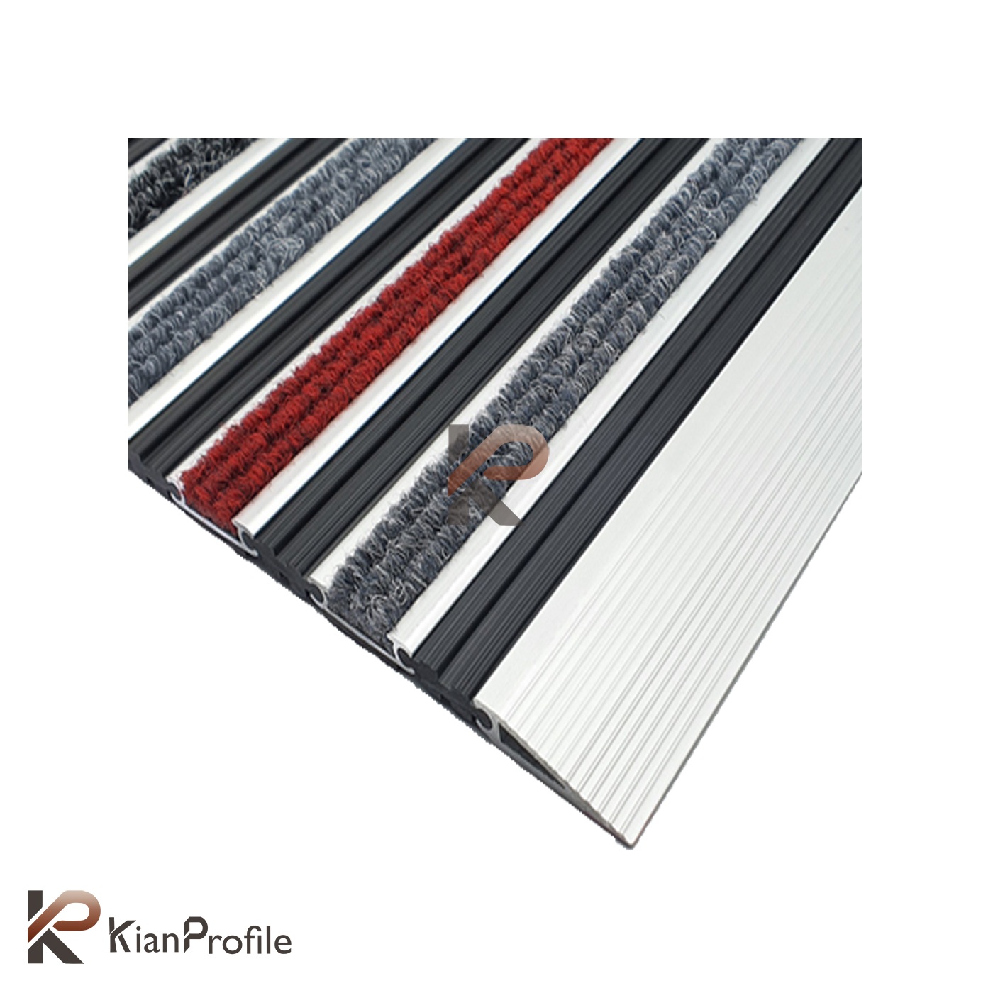 پادری آلومینیومی یک سانتی کد D150 با رویه PVC و موکت