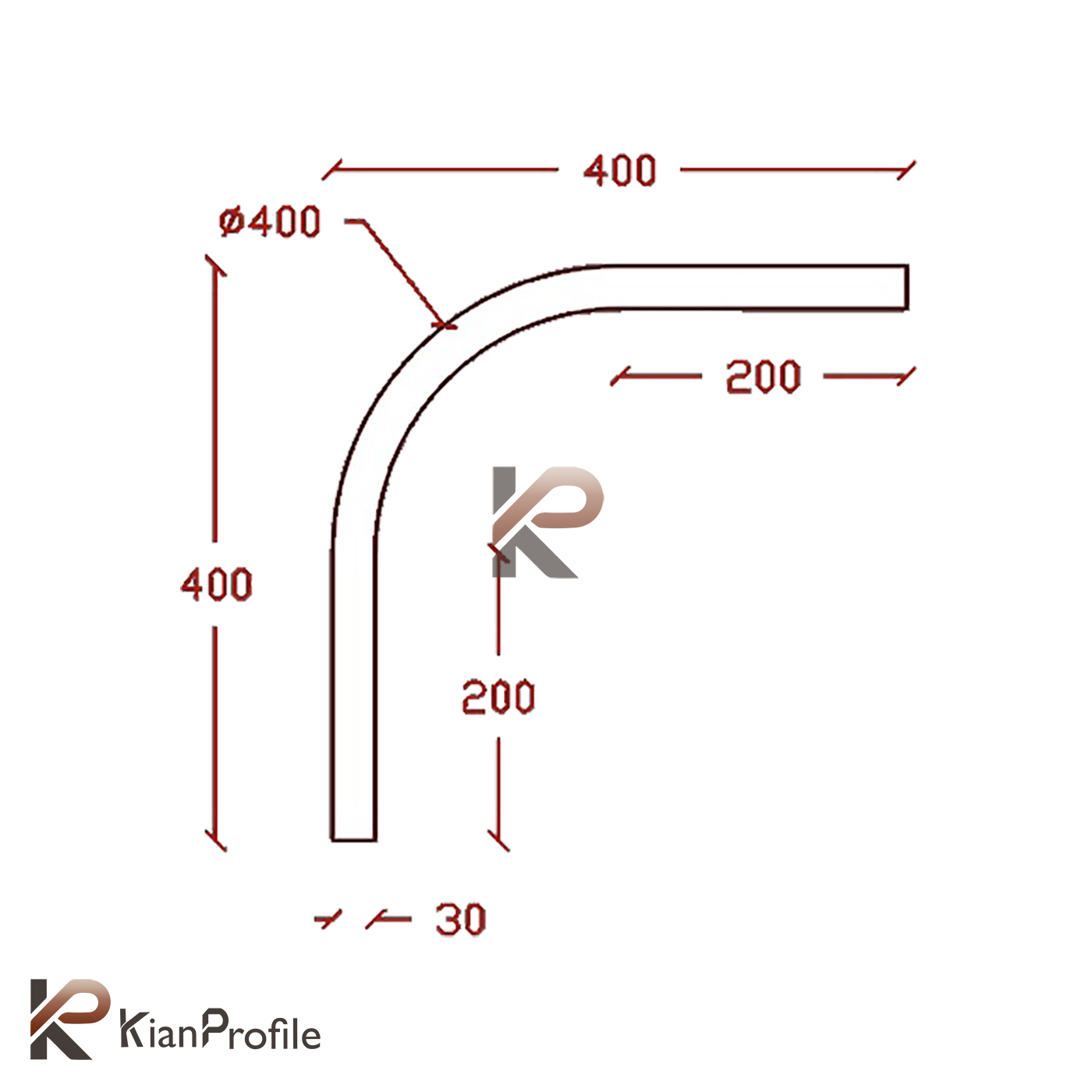 نور منحنی کناف قطر 40 با دیفیوزر PMMA کد LCRK3-D40 مشکی