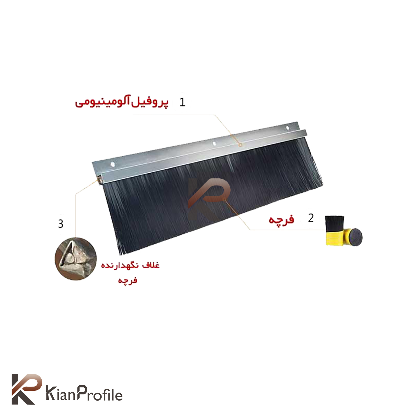 فرچه هوابندی ارتفاع 2 سانتی کد A30