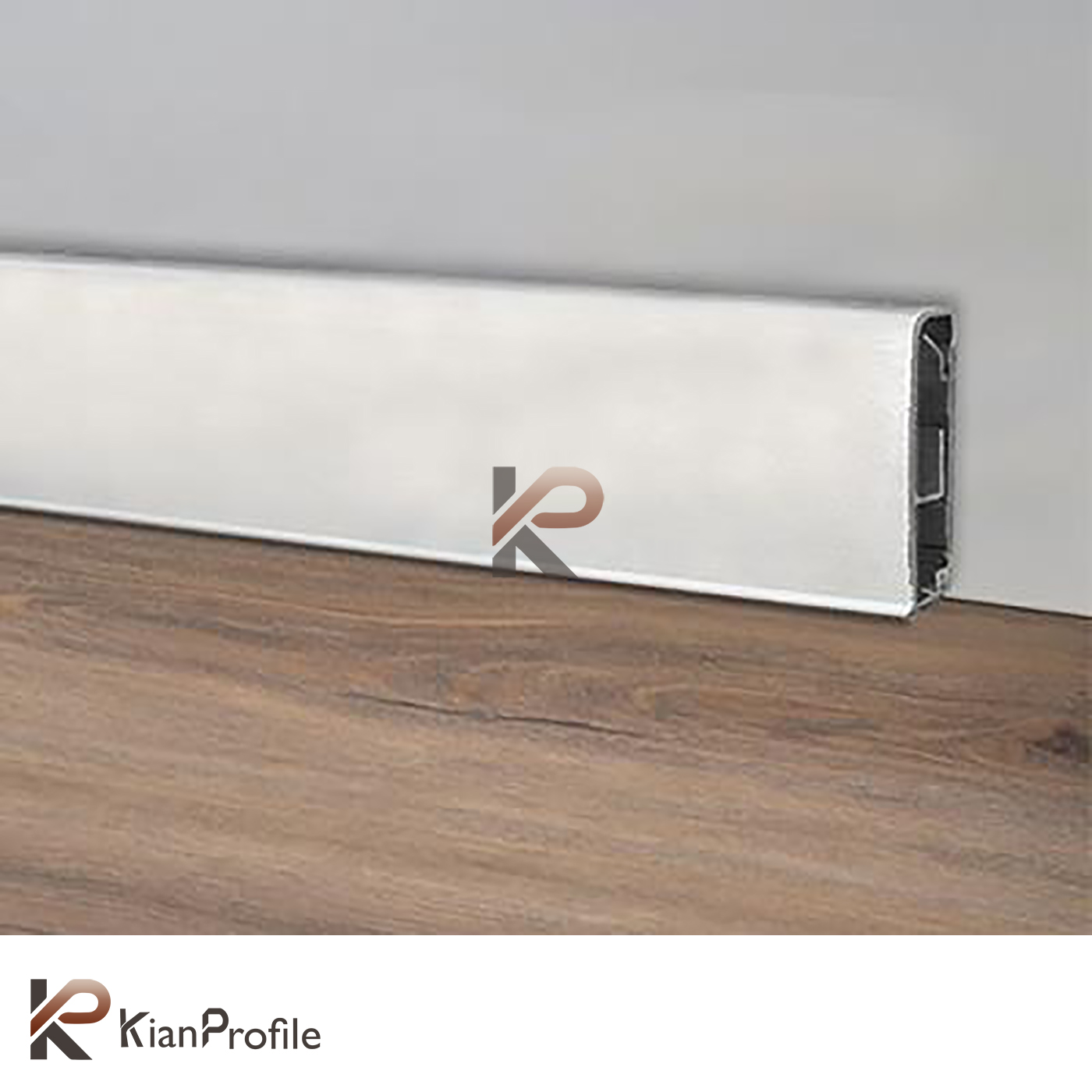 قرنیز آلومینیومی 8 سانتی بدون شیار LED کد A42 نقره ای