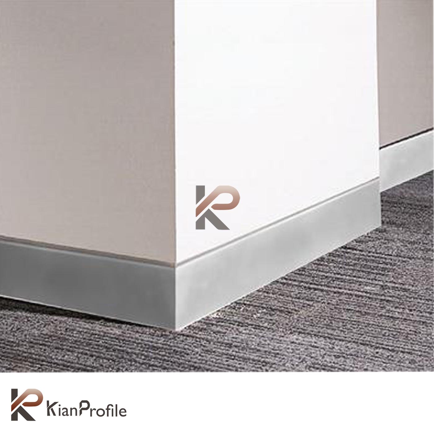 قرنیز آلومینیومی 8 سانتی بدون شیار LED کد A42 نقره ای