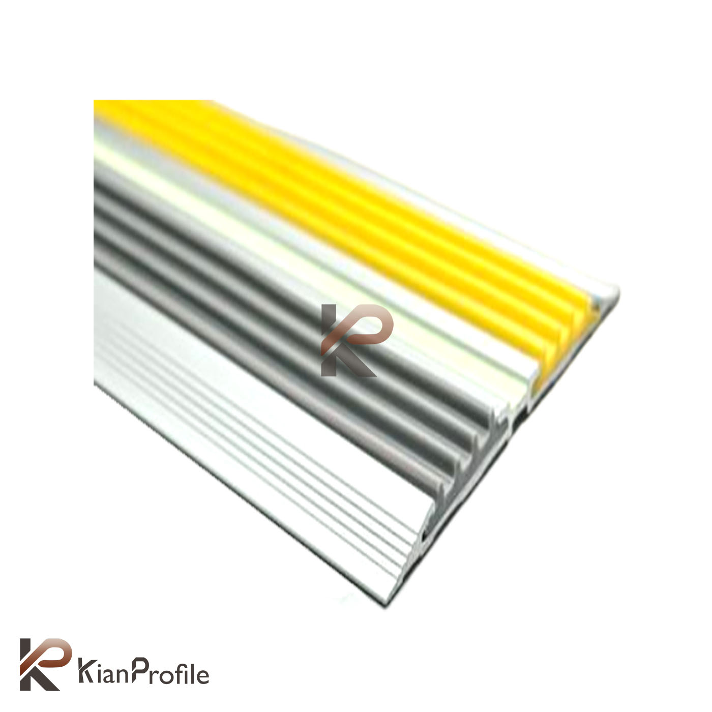 ترمز پله آلومینیومی دو کانال تخت با رویه PVC کد T4