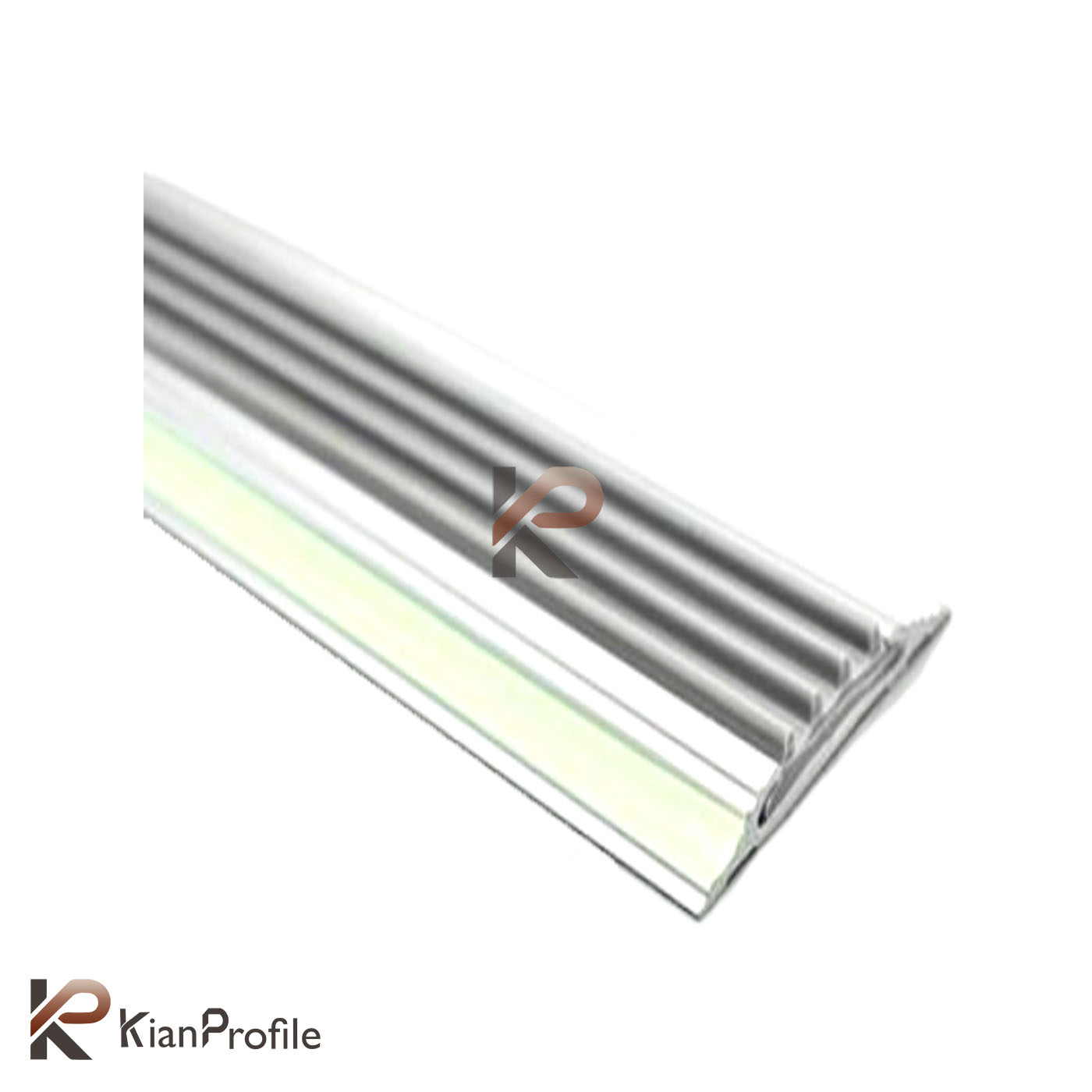 ترمز پله آلومینیومی تک کانال تخت با رویه PVC کد T4-2