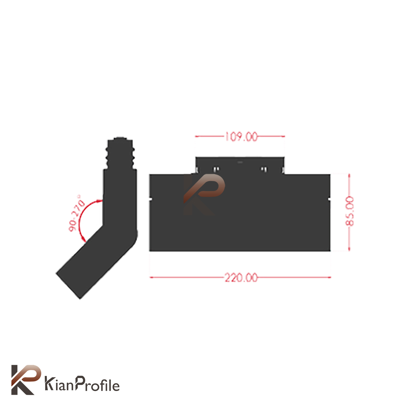 چراغ مگنتی لنزدار کتابی 12 وات کد MZB12-4000K