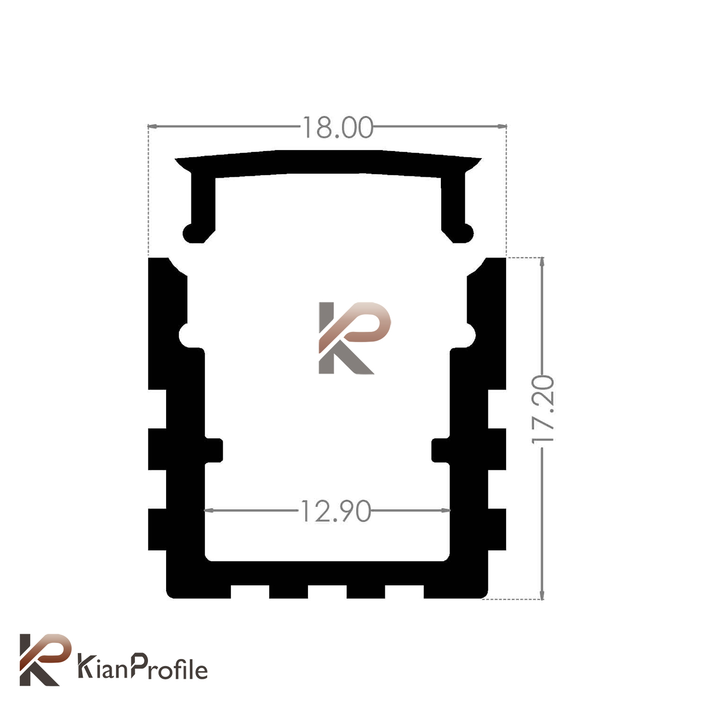 دیفیوزر 20 میل نور خطی کد L20-1B مشکی