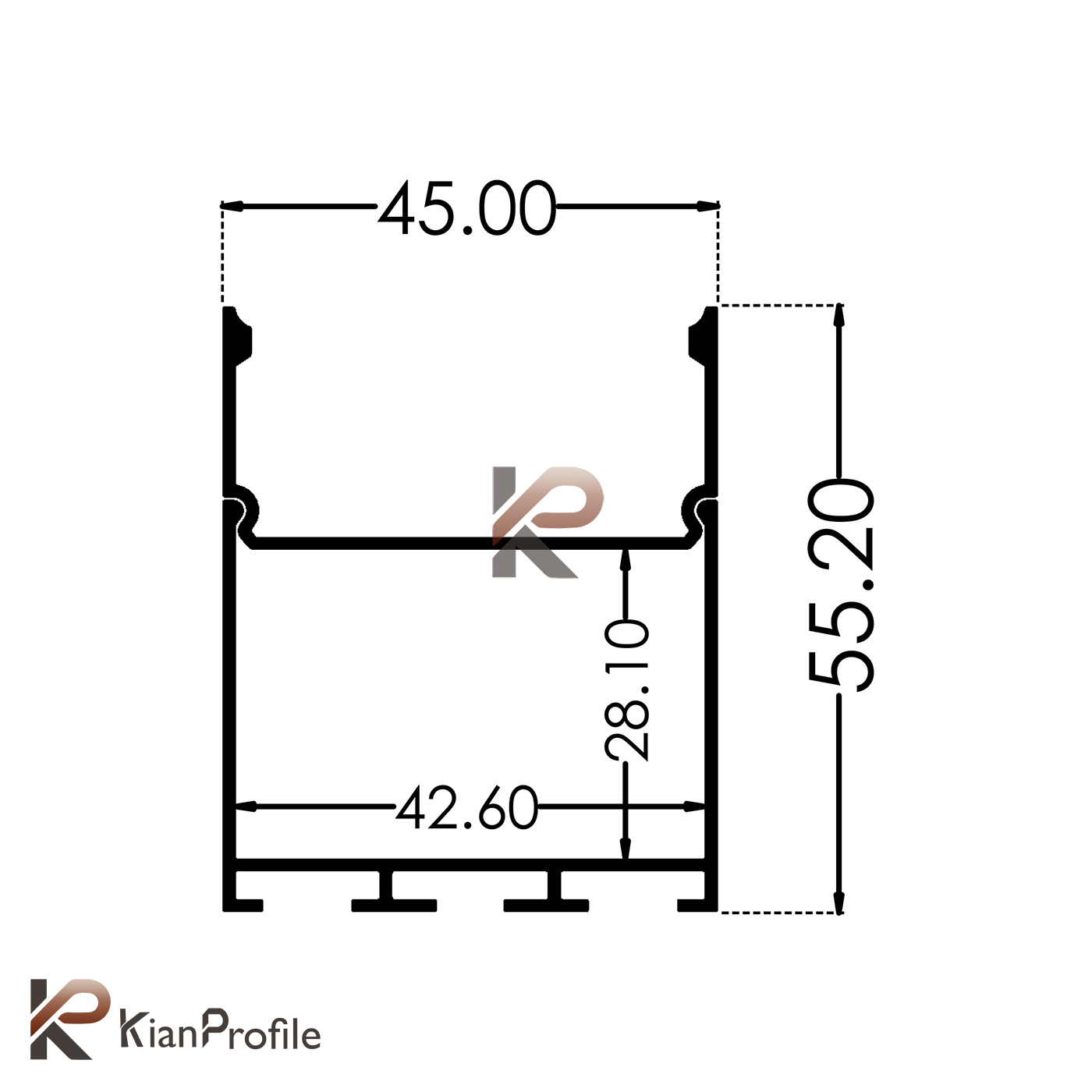 دیفیوزر 43 میل نور خطی کد L45-1