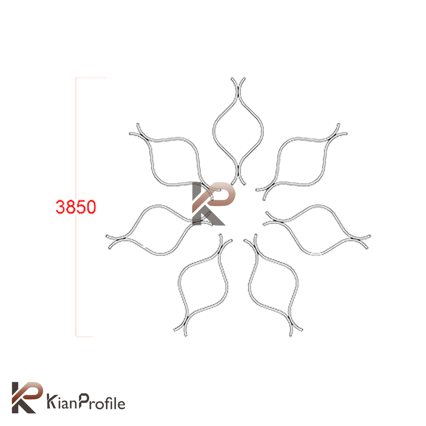 لوستر نور خطی پرشین 1 کد Persian1-3050 (بدون نور)