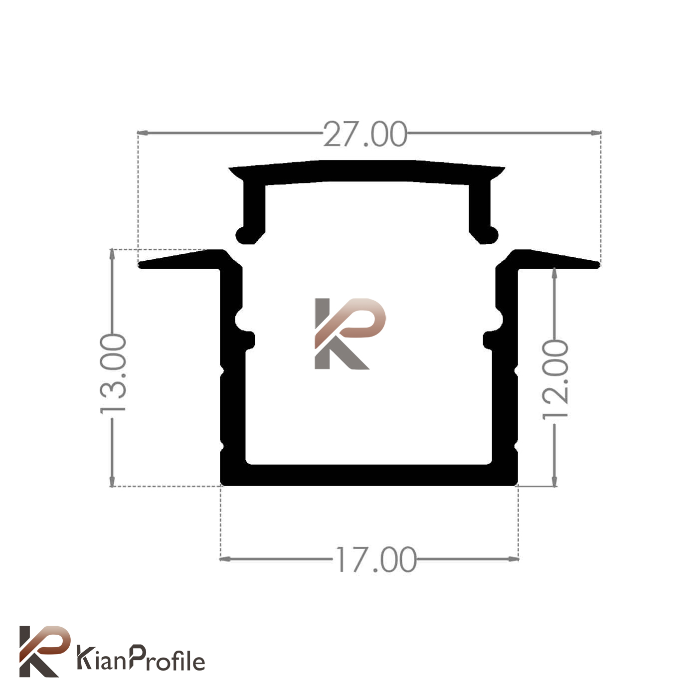 درپوش کناری نور خطی کد ELK1B مشکی