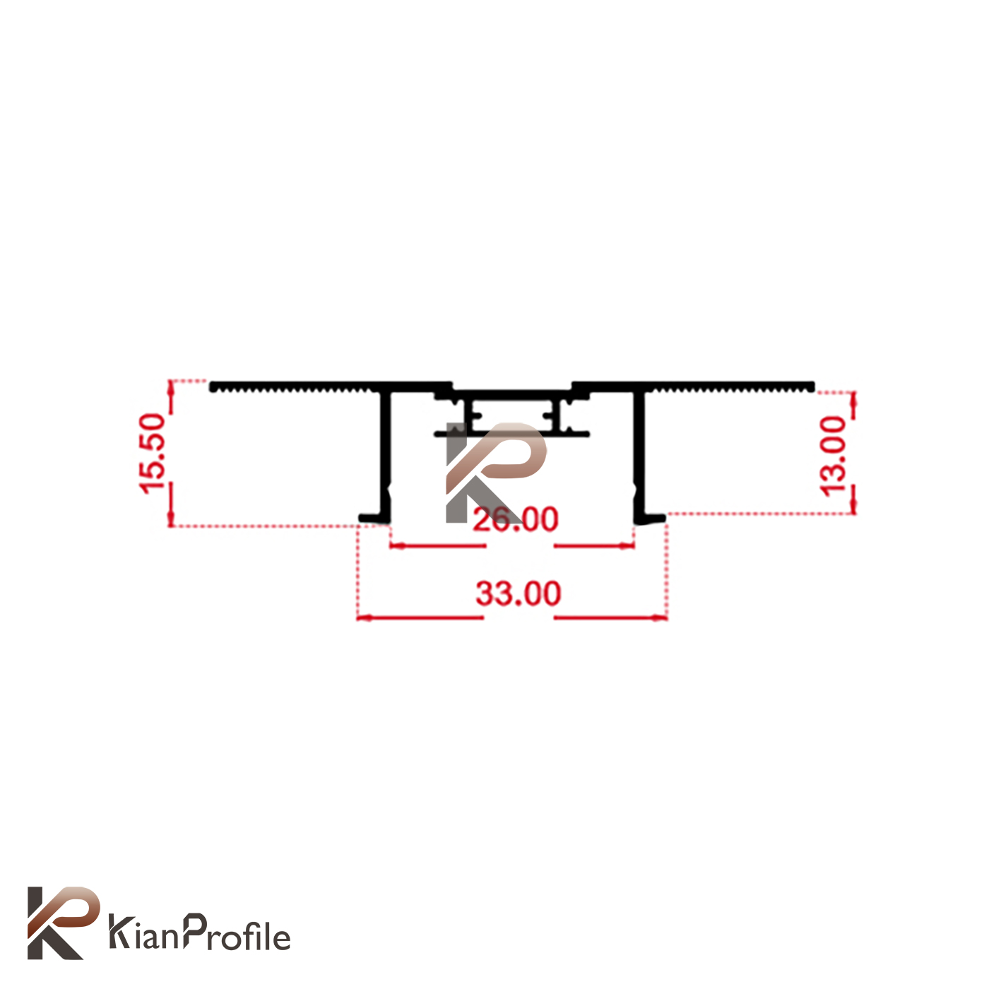ریل ترک لایت کناف کد ET1704-K مشکی